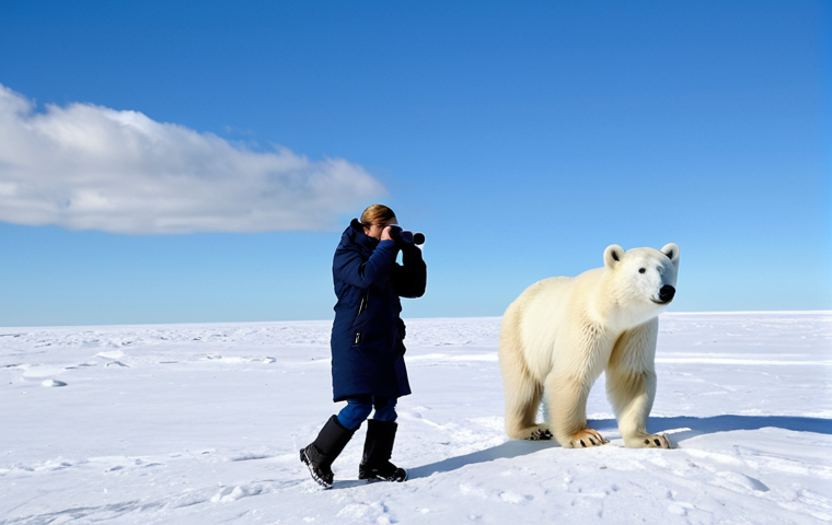 북극곰 멸종 원인 - Polar Bear Near a Remote Village**
A polar bear, fully clothed (imaginary, of course!), cautiously ... 북극곰 멸종 원인 - Polar Bear Near a Remote Village**
A polar bear, fully clothed (imaginary, of course!), cautiously ...